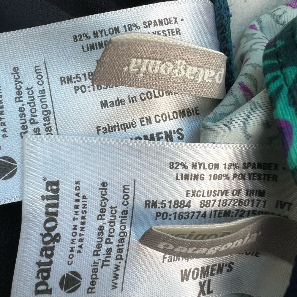Patagonia Size XL Women's Teal Print Bikini Set Swimsuit - Picture 11 of 11